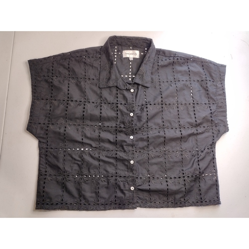 Vigoss Black Eyelet Blouse